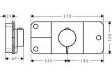 Модуль з термостатом Hansgrohe Axor One прихований do 3 odbiorników зовнішній компонент, хром