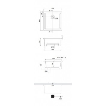 Умивальник під стільницю Scarabeo Gaia-Tech-Miky 54,5x36 cm, z переливом, без отвору na baterie, біла- sanitbuy.pl