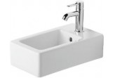 Умивальник Duravit Vero, з одним отвором, z переливом, з полицею для змішувача, 25x45 cm, біла