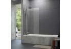 Ширма для ванни Huppe Design pure 2-секційний 95cm, срібний профіль мат., powłoka Anti-Plaque