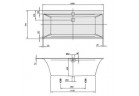Ванна прямокутна 160x75 cm Quaryl Villeroy & Boch Squaro Edge 12 Duo