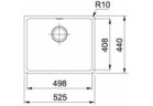 Zlewozmywak Franke Tectonite Sirius SID 110-50, 525 x 440x mm do podbudowy - onyx
