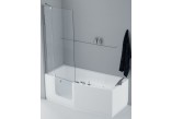 Ширма для ванни Iris Comby, висота 150 cm, правий варіант, profil хром, скло прозоре- sanitbuy.pl