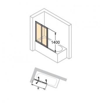 шиpмa для вaнни Huppe 501 Design Pure - 1-ceкційний 750 mm- sanitbuy.pl