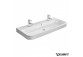 Меблевий умивальник Duravit Happy D.2 шліфована 120x50,5 cm, z dwoma отворами для змішувача, z переливом, біла - sanitbuy.pl