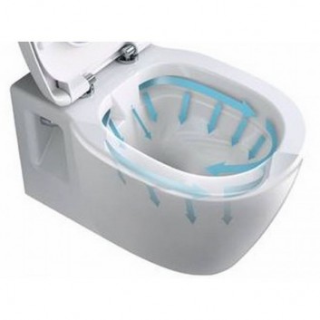 Підвісний унітаз WC Ideal Standard 36,5x54 cm Connect Rimles Aquablade біла- sanitbuy.pl