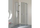 Кабіна ćwierćkolista, Kermi Raya маятникові двері, скло прозорі KermiClean, profile srebrne 80x80x200 