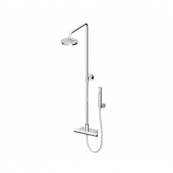 Душовий комплект Zucchetti Isyshower 19 cm чорний - sanitbuy.pl