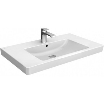 Меблевий умивальник Villeroy&Boch Subway 2.0, 80x47 cm, z 1 otworem, z переливом, біла- sanitbuy.pl