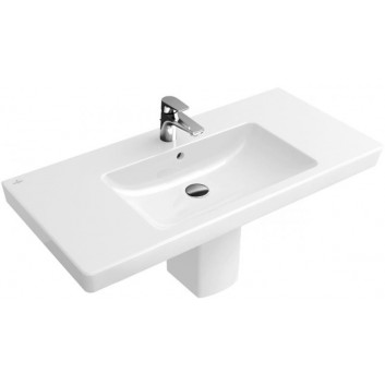 Меблевий умивальник Villeroy&Boch Subway 2.0, 100x47 cm, з одним отвором, z переливом, білий CeramicPlus- sanitbuy.pl