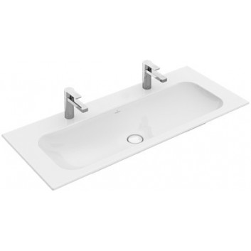 Меблевий умивальник Villeroy&Boch Finion 1200x500 mm без переливу, do dwóch armatur 1-otworowych, White Alpin CeramicPlus- sanitbuy.pl