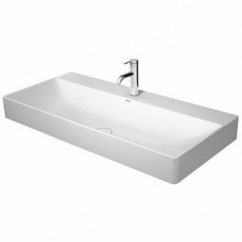 Навісний умивальник Duravit DuraSquare 60x47 cm без отвору для змішувача, z переливом біла- sanitbuy.pl