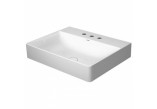 Умивальник на стільницю Duravit DuraSquare 60x47 cm з отвором для змішувача, без переливу біла- sanitbuy.pl