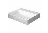 Умивальник на стільницю Duravit DuraSquare 60x47 cm з 3 отворами для змішувача, без переливу біла- sanitbuy.pl