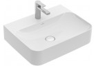 Умивальник настінний прямокутна Villeroy&Boch Finion 600x470 mm z переливом Weiss Alpin CeramicPlus możliwy установка armatury 3-otworowej, шліфований низ