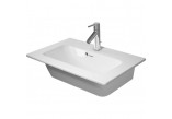 Меблевий умивальник Duravit ME by Starck Compact, 63x40 cm, z переливом, з полицею для змішувача, біла WonderGliss- sanitbuy.pl