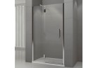 Двері зі сталим елементом ліве Novellini Modus G 110x195cm прозоре скло, profil хром