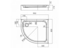 Піддон asymetryczny Novellini City R 80x90 cm правий білий, MNQ809017D-30