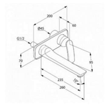 Змішувач для умивальника Kludi Balance прихований кран 235mm білий/хром - sanitbuy.pl