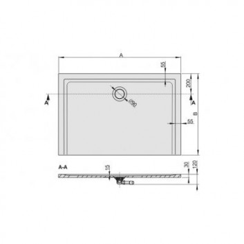 Піддон прямокутний Sanplast Space Mineral 180x75 cm білий- sanitbuy.pl