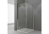 Двері зі сталим елементом Novellini Modus G+F 116,5-119,5x195 cm profil хром, скло прозорі- sanitbuy.pl