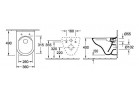 Раковина WC підвісна Villeroy & Boch O.Novo Compact 36x49 cm туалет DirectFlush bez kołnierza wewnętrznego з покриттям CeramicPlus, біла Weiss Alpin 