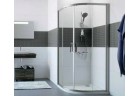 Кабіна suwana півкругла Huppe Classics 2 100x80cm срібний глянцевий профіль, скло прозорі Anti-Plaque