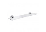Скляна полиця Grohe Essentials 380 mm z uchwytami, хром скло 