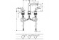 Змішувач для раковини на 3 отвори підлогова Hansgrohe Metropol 110 EcoSmart з пробкою, хром - sanitbuy.pl