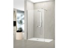 Бічна стінка Novellini Kuadra H 80 cm, profil хром скло прозорі 