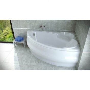 Кутова ванна Besco Finezja Nova 140x95 cm асиметрична права біла- sanitbuy.pl