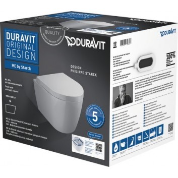 Duravit ME by Starck Комплект WC підвісний Compact Duravit Rimless колір білий- sanitbuy.pl