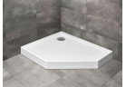 П ятикутний душевий піддон лівий з корпусом Radaway Doros PT E Compact 100x80cm білий