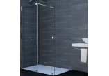 Двері розсувні Huppe Xtensa Pure Walk-In 1401 - 1600 mm, ліве, одночастинні, el. stały, прозорі Anti-Plaque, срібний глянцевий- sanitbuy.pl