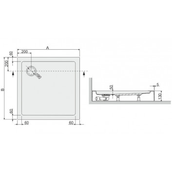 Піддон квадратний Sanplast Free Line zabudowany 80x80cm акрил, білий- sanitbuy.pl