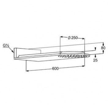 Верхній душ/голівка душу Kludi A-QA 250mm, crhom- sanitbuy.pl