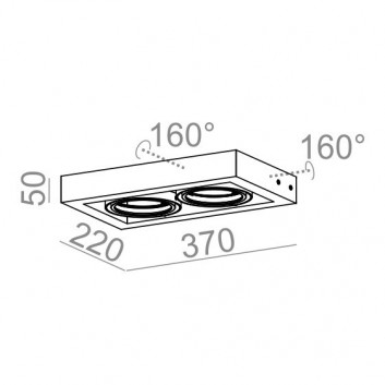 Бра AQForm Cadra 111x2, білий мат.- sanitbuy.pl