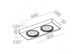 Бра AQForm Sleek 111x3, білий мат.- sanitbuy.pl