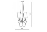 Lampa навісна Azzardo Baroco 3 Pendant, чорна