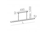 Lampa навісна AQForm Lens Line zwieszana 118cm, чорний мат.