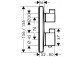 Змішувач термостатичний Hansgrohe Ecostate Square i клапани для настінного монтажу, хром- sanitbuy.pl