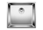 Zlewozmywak сталевий jednokomorowy Blanco Andano 450-U 49x44 cm підвісний без автоматичного корка, сталевий 