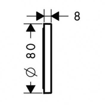 Podkładka dystansowa Hansgrohe do korekty w pionie 8 mm, хром- sanitbuy.pl