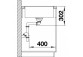 Zlew konglomeratowy + сидіння скляний Axia III 45S Blanco Silgranit InFino 510x780 kawowy- sanitbuy.pl