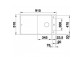 Zlew konglomeratowy + сидіння скляний Axia III 45S Blanco Silgranit InFino 510x780 kawowy- sanitbuy.pl