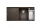 Zlew konglomeratowy + сидіння скляний AXIA III 6 S Blanco Silgranit права komora 1000x510mm muszkat- sanitbuy.pl
