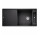 Zlew konglomeratowy + сидіння скляний AXIA III XL 6 S Blanco Silgranit права komora 1000x470mm antracyt