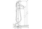 Однорычажный для ванны Hansgrohe Starck вільностоячий, хром