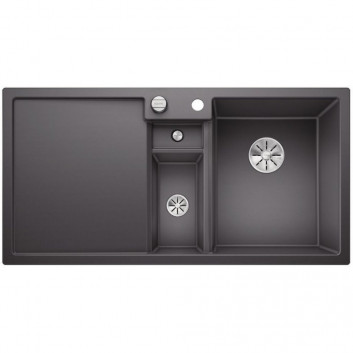 Zlew konglomeratowy COLLECTIS 6 S InFino Blanco Silgranit 1000x510mm komora права з пробкою antracyt- sanitbuy.pl