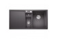 Zlew konglomeratowy COLLECTIS 6 S InFino Blanco Silgranit 1000x510mm komora права з пробкою antracyt- sanitbuy.pl